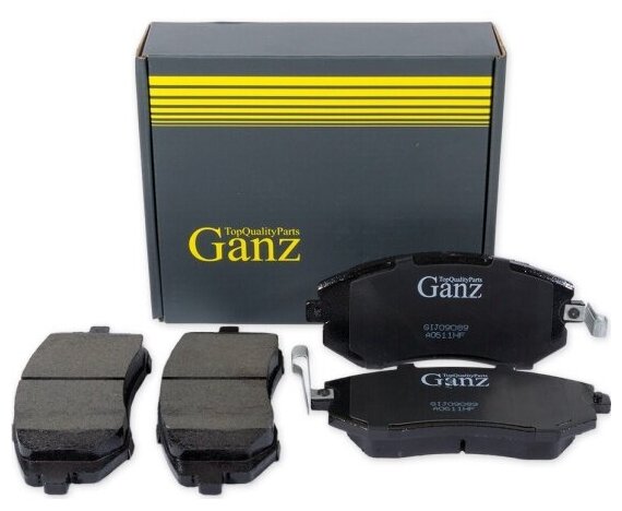 Колодки тормозные передние Ganz для SUBARU LEGACY 2.0, 2.5 03-, 4 шт