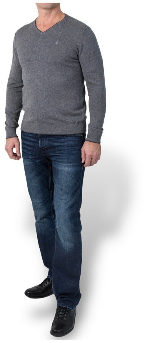 Пуловер MSLS, длинный рукав, силуэт полуприлегающий, средней длины, размер M, серый