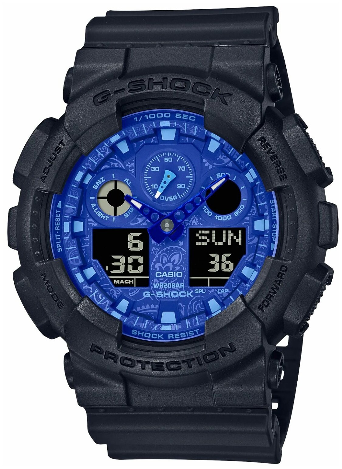 Японские наручные часы Casio G-SHOCK GA-100BP-1A с хронографом