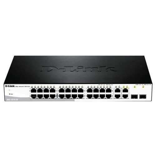 D-Link DES-1210-28C2A Настраиваемый коммутатор WebSmart с 24 портами 10100Base-TX 2 портами 101001000Base-T 2 комбо-портами 1001000Base-TSFP 1079700₽