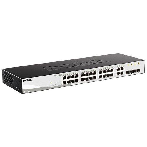 Коммутатор D-Link DGS-1210-28/F3A, L2 Smart Switch with 24 10/100/1000Base-T ports and 4 1000Base-T/SFP combo-ports.8K Mac addre