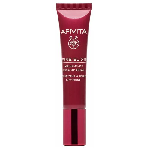 Apivita Крем-лифтинг для кожи вокруг глаз и губ Wine Elixir Wrinkle Lift Eye & Lip Cream, 15 мл крем лифтинг для кожи вокруг глаз и губ apivita beevine elixir 15 мл