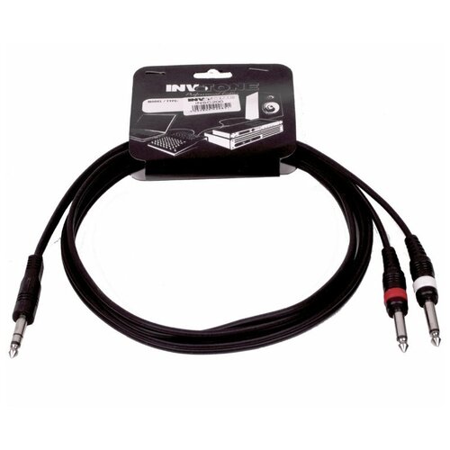 INVOTONE INSC500 аудио кабель 2хJACK-mono(6.3) - JACK-stereo(6.3) 5 м invotone insc500