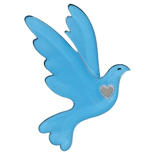 Голубь/ Bigeon , brooch, blue