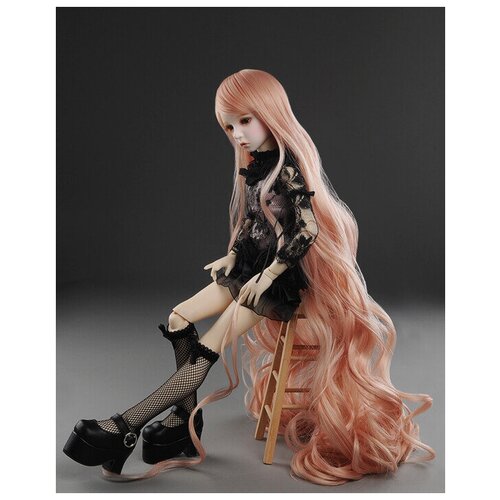 Длинный парик Dollmore Rapunzel Long Wig (Рапунцель цвет коралл размер 7-8 дюймов для кукол Доллмор)