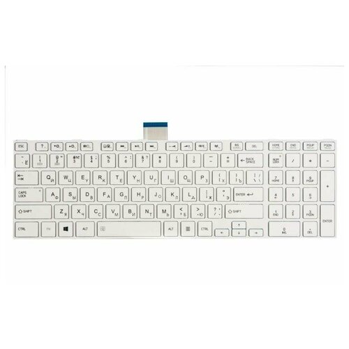 Клавиатура ZeepDeep для ноутбука Toshiba Satellite C850 C850D C855 C855D L850 L850D L855 L855D белая с рамкой гор Enter 1051₽