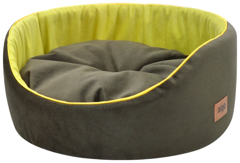 710221 лежанка круглая Ампир мебельная ткань №2 D53*18 см оливковыйзеленый
