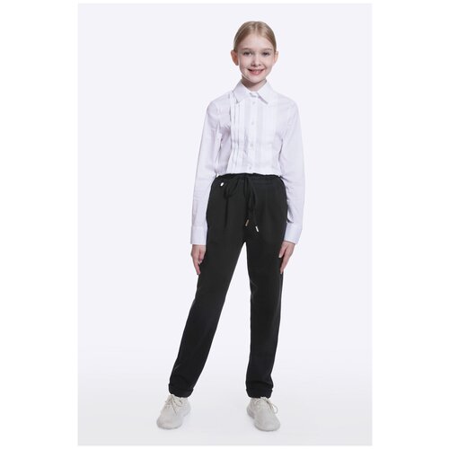 фото Школьные брюки шалуны, классический стиль, размер 36, 146, черный