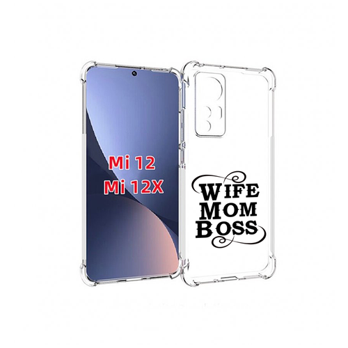 Чехол MyPads жена-мама-босс для Xiaomi 12S задняя-панель-накладка-бампер чехол mypads жена мама босс для xiaomi black shark 5 pro задняя панель накладка бампер