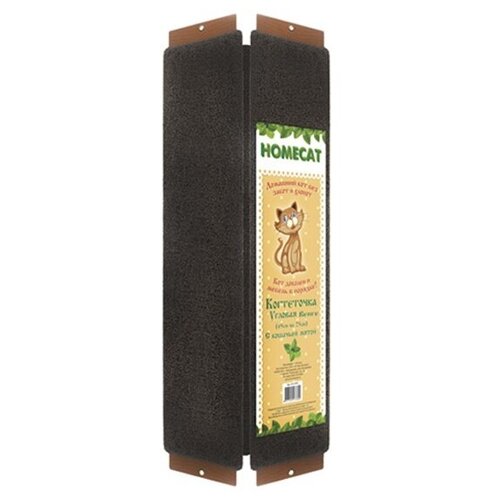HOMECAT венге 58х21 см когтеточка с кошачьей мятой угловая малая