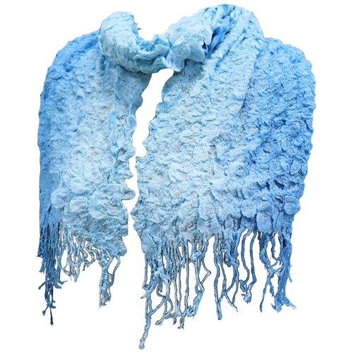 Шарф Crystel Eden,125х25 см, one size, голубой шарф crystel eden 125х25 см фиолетовый голубой