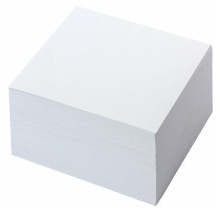 Блок для записей ОФИСМАГ непроклеенный, куб 9х9х5 см, белый, белизна 95-98%, 127800 - фото №3
