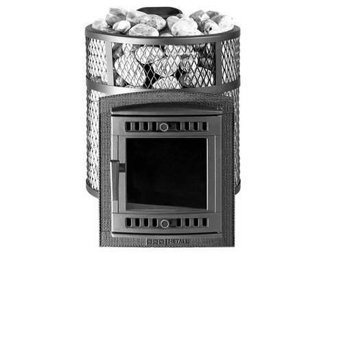 Печь банная чугунная Атмосфера сетка М (8-14 м?) d115