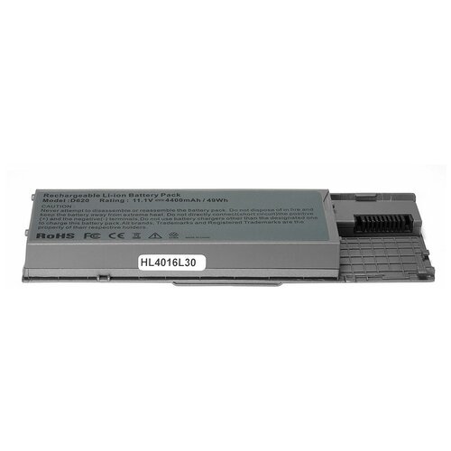 Аккумулятор для ноутбука Dell Latitude D620, D630, Precision M2300 (11.1V, 4400mAh). PN: 310-9080, GD775, HX345, TC030, UD088