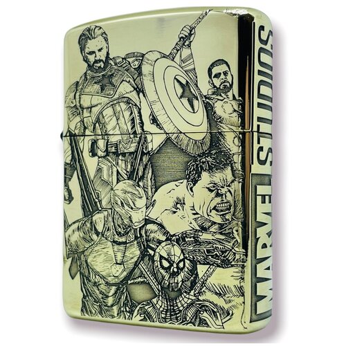 Зажигалка бензиновая Zippo Armor с гравировкой Война Бесконечности