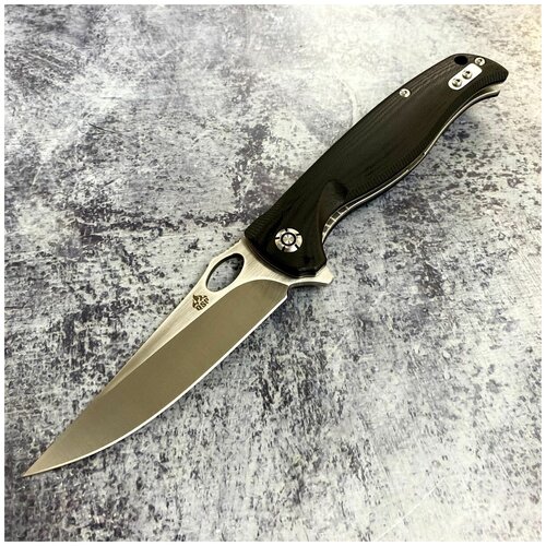 фото Qs126-c gavial - нож складной, рукоять g10 черная, клинок d2 qsp