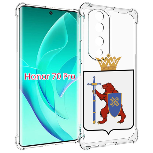 Чехол MyPads герб-марий-эл-йошкар-ола для Honor 70 Pro / 70 Pro Plus задняя-панель-накладка-бампер