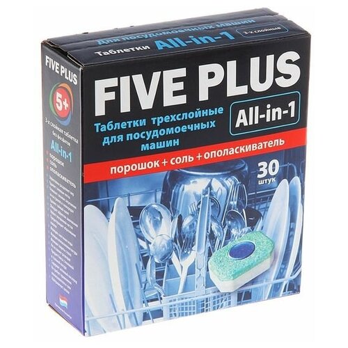 Five Plus Таблетки для посудомоечных машин Five plus, 30 шт