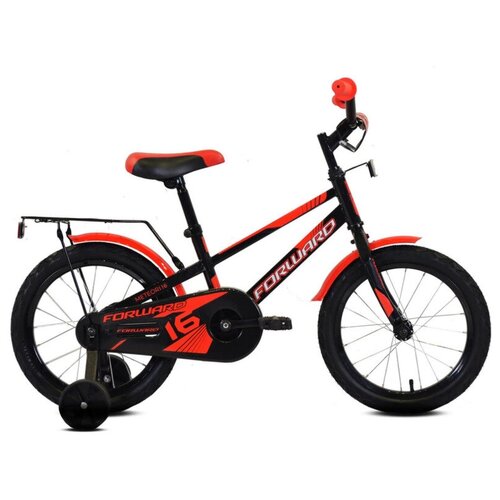Детский велосипед Forward Meteor 16, год 2022, цвет Черный-Красный