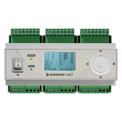 Контроллер для трехконтурных систем Euroster UNI3 погодозависимый электронный программируемый контроллер euroster 11ек