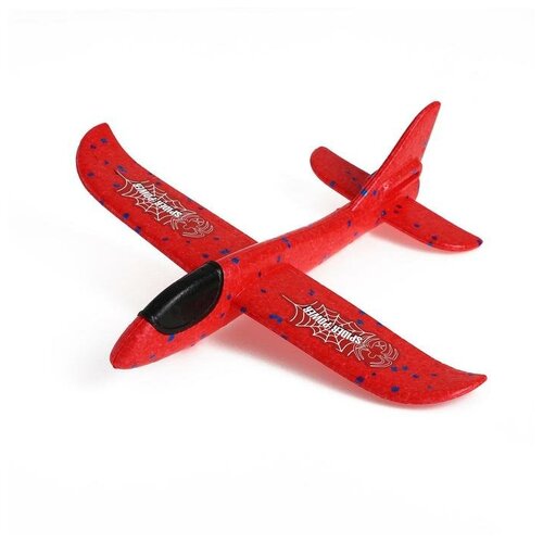 самолёт ручной работы искусственный вспененный маневр самолёт детская модель самолета игрушка Самолёт Spider-power 28х30см, красный