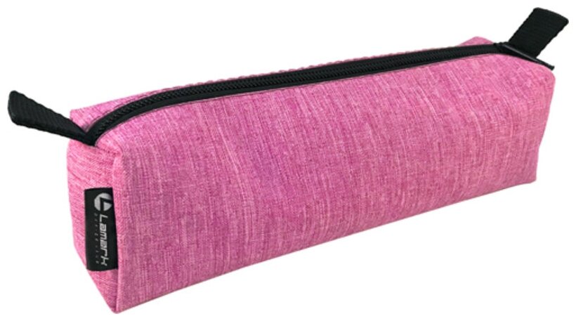 Пенал-косметичка Lamark, на молнии, 60х50х210 мм, "Лен" розовый