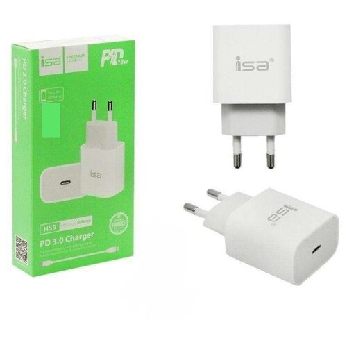 СЗУ ISA HS9 USB-C PD 18W Charger белое