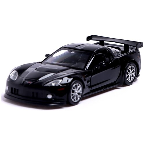 фото Машина металлическая chevrolet corvette c6-r, 1:32, открываются двери, инерция, цвет чёрный автоград