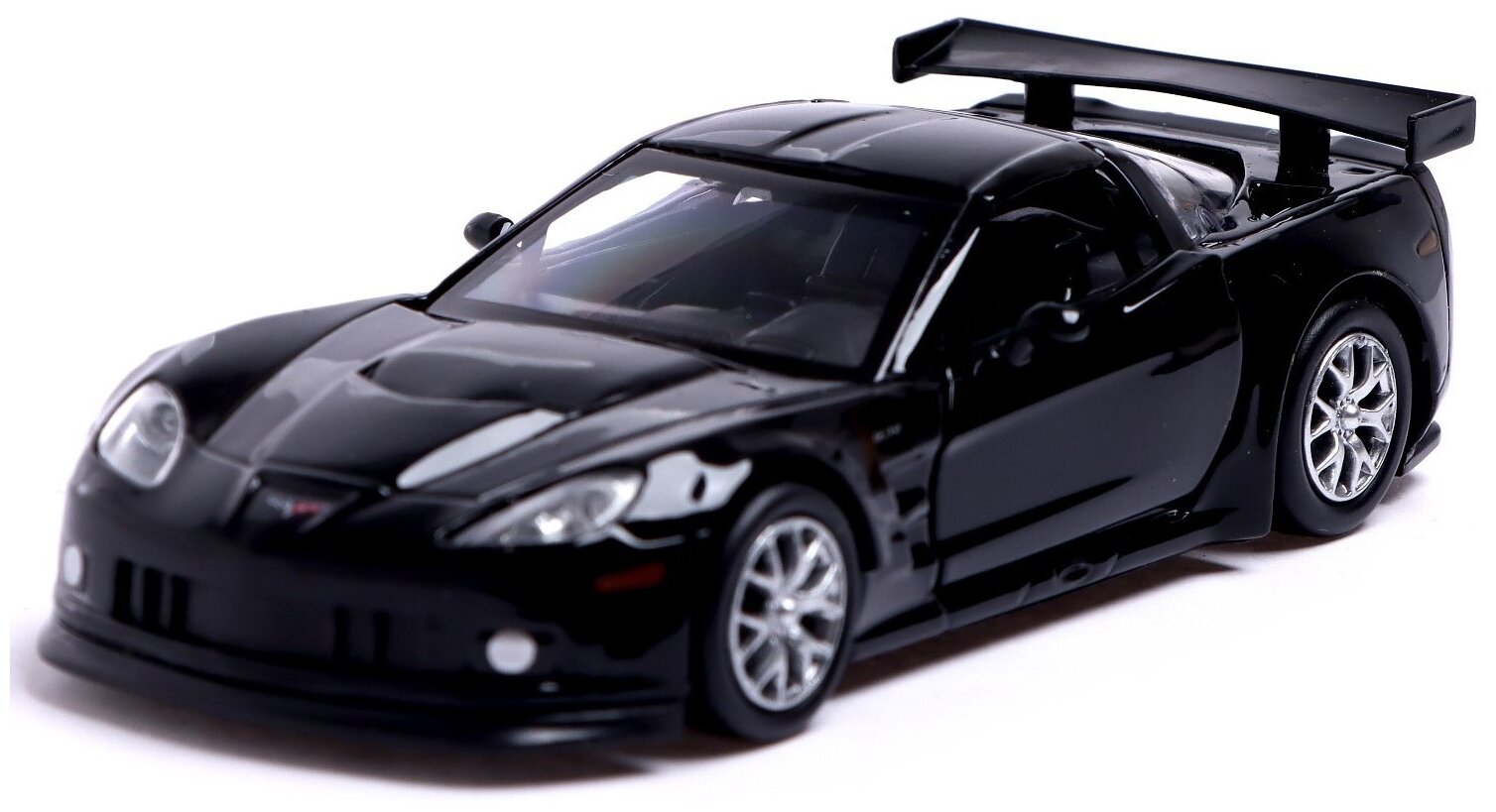 Автоград Машина металлическая CHEVROLET CORVETTE C6-R, 1:32, инерция, цвет чёрный