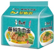 Китайская лапша быстрого приготовления Свинина/Зеленый перец Упаковка 5 штук