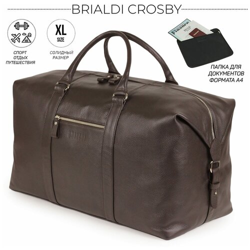 Дорожно-спортивная сумка BRIALDI Crosby (Кросби) relief brown