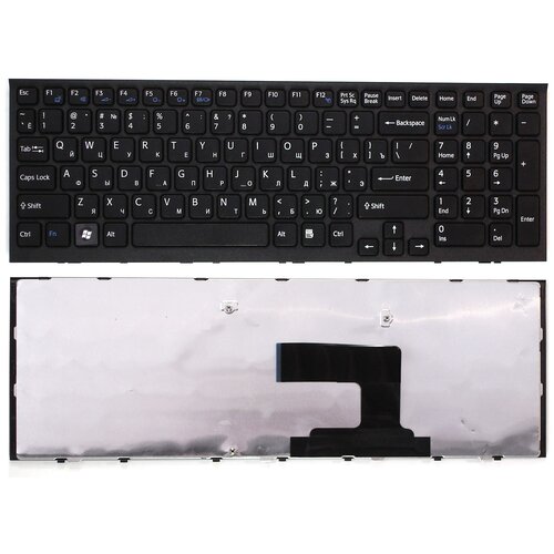 Клавиатура для ноутбука Sony Vaio VPCEL VPC-EL черная с черной рамкой 840₽