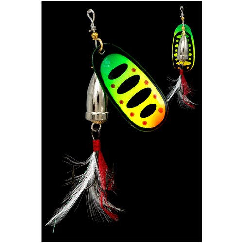 Блесна KYODA Brass в индивидуальной упаковке, вращающаяся, размер 1, вес 4,0 гр, цвет 008