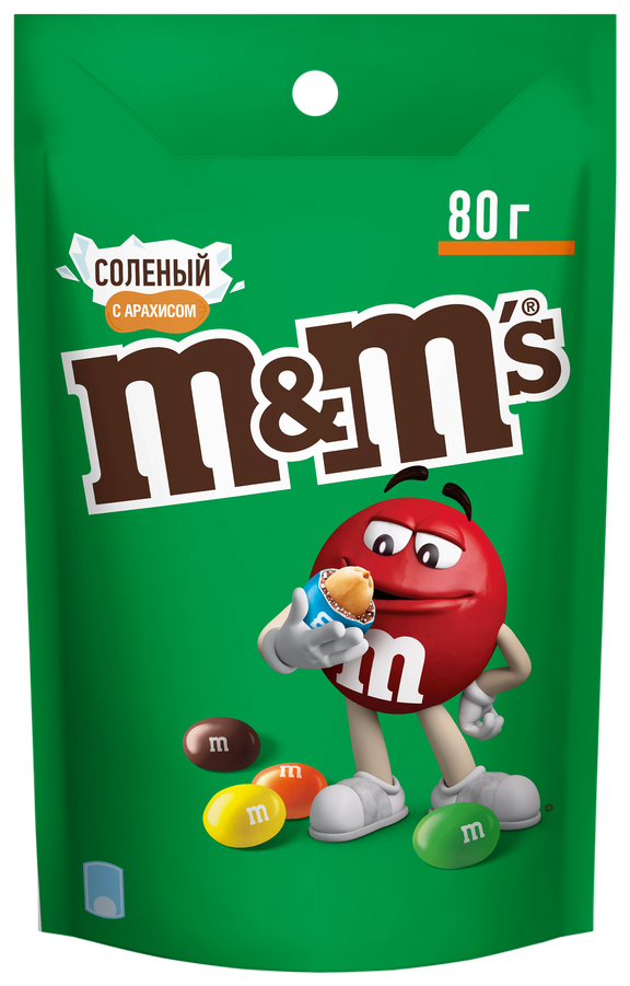 M&M's соленый арахис 80г - фотография № 4