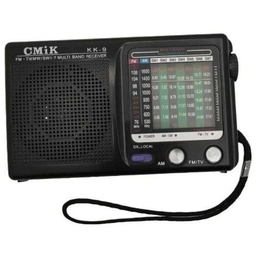 Портативный радиоприемник Cmik KK-9 FM76-108Mhz, черный