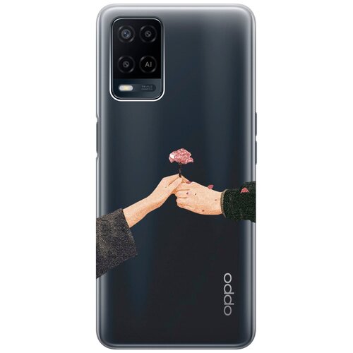 Силиконовый чехол с принтом Hands для Oppo A54 / Оппо А54 силиконовый чехол с принтом avo gymnastic для oppo a54 оппо а54