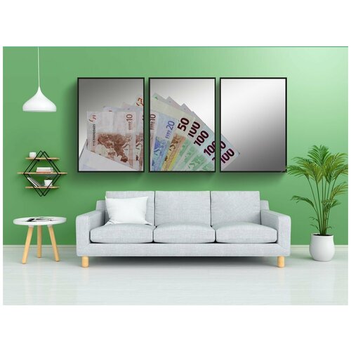фото Набор модулных постеров для интерьера "евро, куча, деньги" 60x90 см. в тубусе, без рамки lotsprints