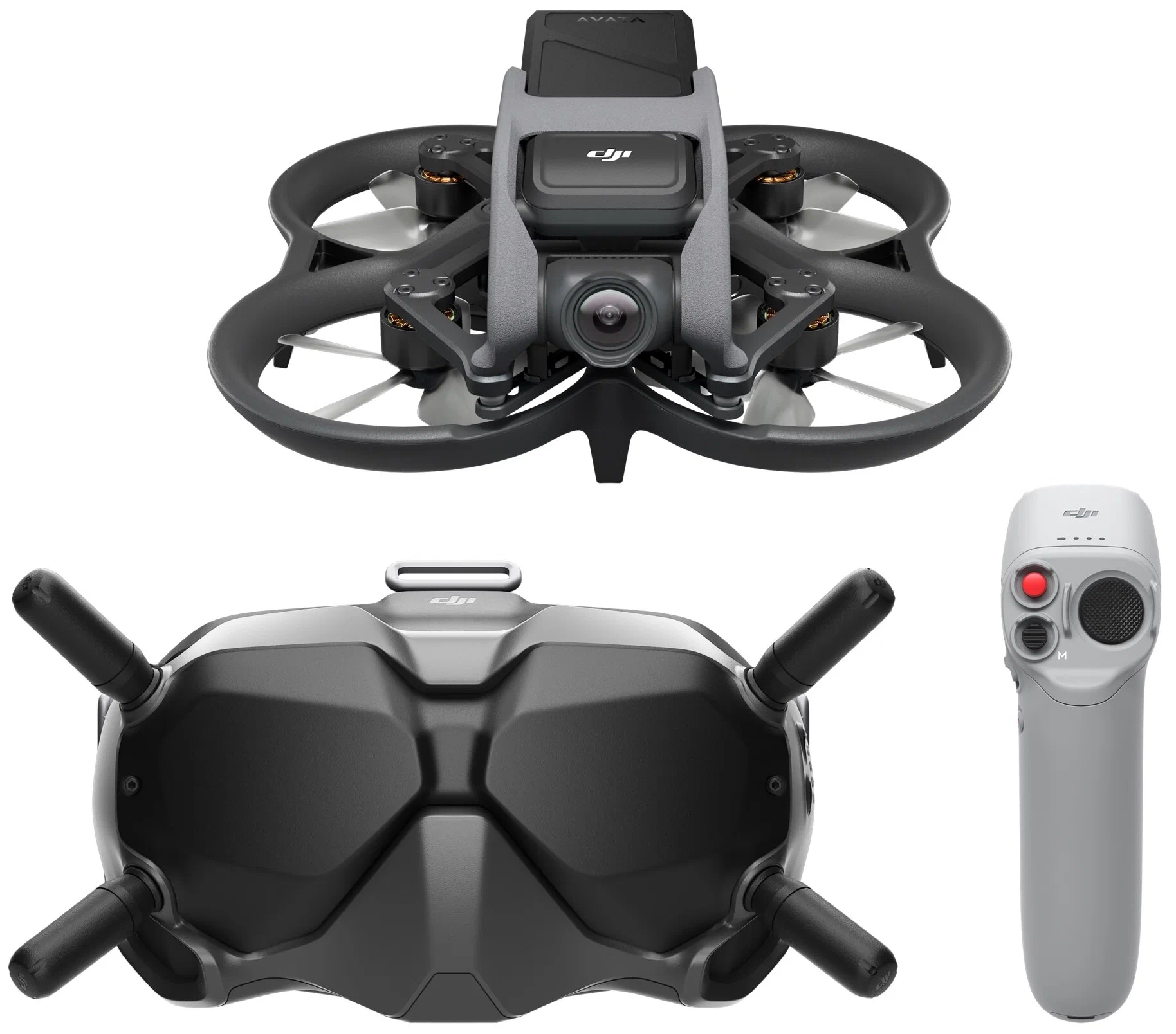 Квадрокоптер DJI Avata Fly Smart Combo с очками DJI FPV Goggles V2 контроллером движения