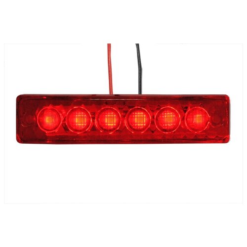 фото Габарит светодиодный 6-диодов l-90мм (линза) красный нет бренда