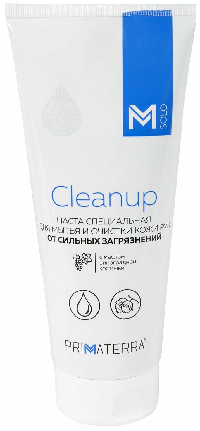 Паста очищающая для кожи 200 мл M SOLO CLEANUP от загрязнений (мазут смазки строительные смеси) 9001