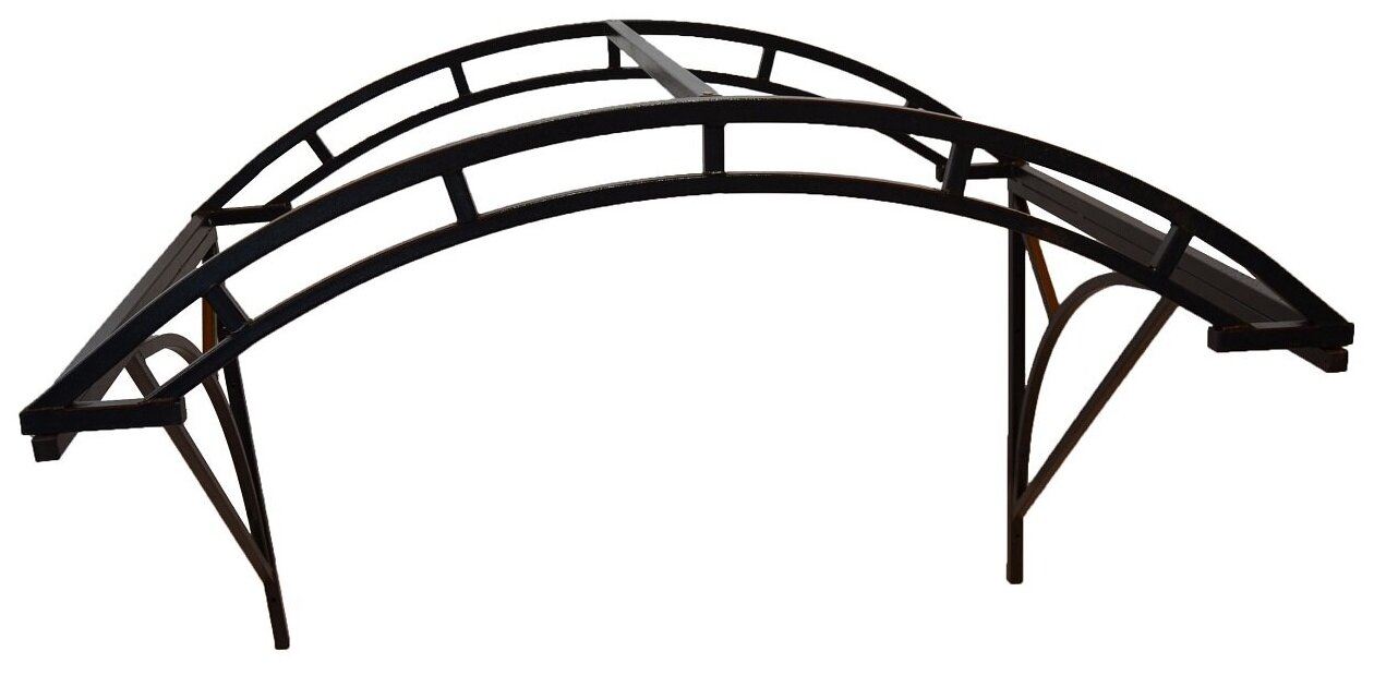 Козырек над крыльцом арочный 1,5 метра с двойной фермой G-2 Усиленный - фотография № 5