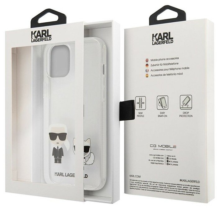 Чехол Karl Lagerfeld (KLHCP12MCKTR) для iPhone 12/12 Pro (Transparent) - фото №5