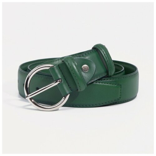 фото Ремень женский, ширина 3,5 см, винт, пряжка металл, цвет зелёный inhome2.0