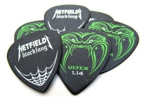 Dunlop PH112P1.14 комплект медиаторов James Hetfield Blackfang (6шт.) толщина 114мм