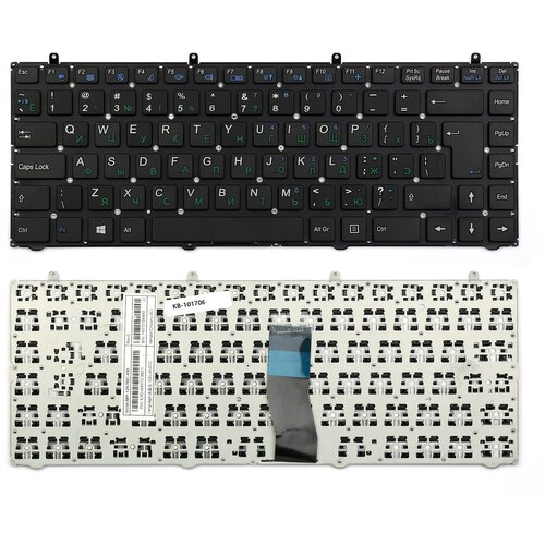 Клавиатура для ноутбука DNS Clevo W230 W230SD W230SS Series Г-образный Enter Черная без рамки PN MP-12R76SU-430 1036₽