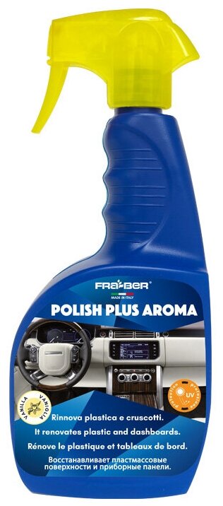 FRA-BER POLISH PLUS AROMA. Полироль для приборной панели спрей 750 мл 74903