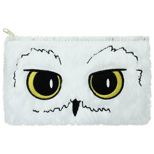 Белый плюшевый пенал Букля Гарри Поттер (Harry Potter Plush Hedwig Pencil Case Full Fur)