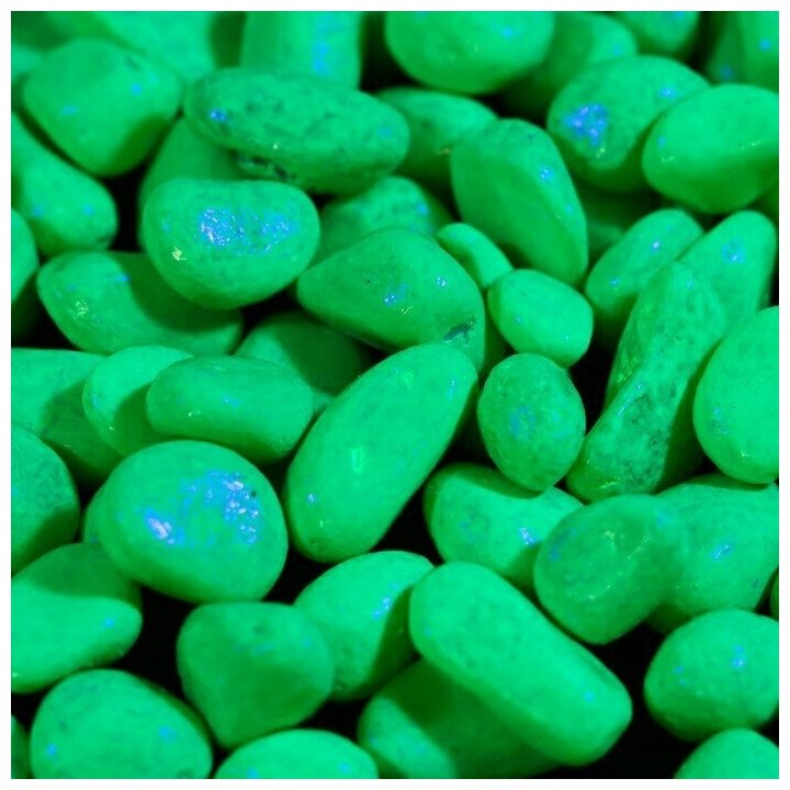 Грунт декоративный DECOR DE флуоресцентный, зеленый, фр. 5-10 мм, 350 г (5120731) - фотография № 6
