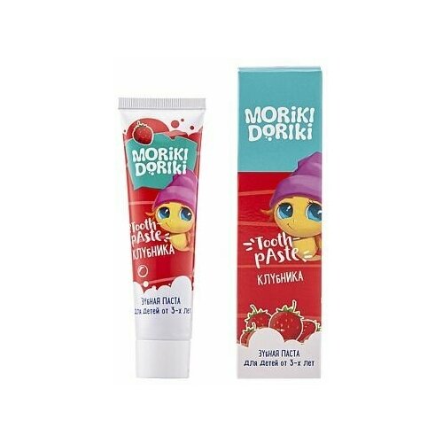 Купить MORIKI DORIKI Детская зубная паста SHUSHI клубника, 65 г, красный, Зубная паста
