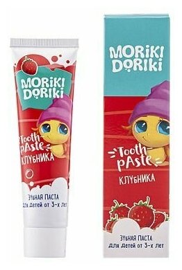 MORIKI DORIKI Детская зубная паста SHUSHI клубника, 65 г
